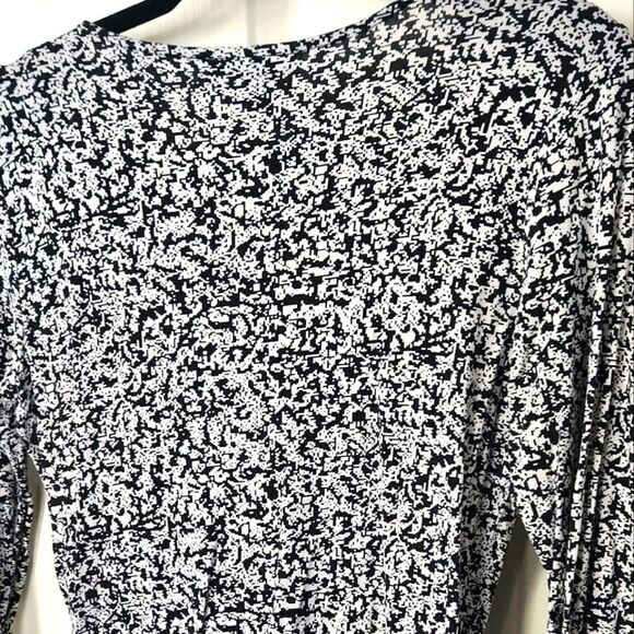 Black&White Pixelated design Top Size MM Zip front Business casual lightweight - Picture 5 of 6